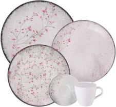 Aparelho de Jantar Tramontina Floralis Porcelana 20 Peças Conjunto Pratos Mesa Posta Flor Enxoval Aparelho de Jantar Tramontina Floralis Porcelana 20 Peças Conjunto Pratos Mesa Posta Flor Enxoval