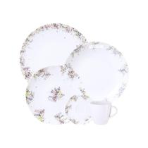 Aparelho de Jantar Tramontina Fogli em Porcelana Decorada 20 Peças Aparelho de Jantar Tramontina Fogli em Porcelana Decorada 20 Peças