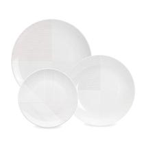 Aparelho de Jantar Tramontina Grid Porcelana Decorada 12 Peças Mesa Posta