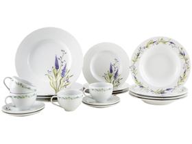 Aparelho de Jantar Tramontina Lilla em Porcelana Decorada 20 Peças Aparelho de Jantar Tramontina Lilla em Porcelana Decorada 20 Peças