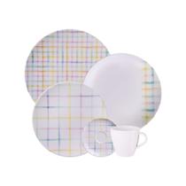 Aparelho de Jantar Tramontina Sweet Color em Porcelana Decorada 20 Peças
