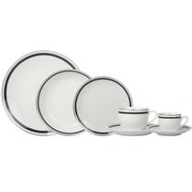 Aparelho de Jantar Très Classique Porcelana Gold Rim 42 Peças Verde Lhermitage Aparelho de Jantar Très Classique Porcelana Gold Rim 42 Peças Verde Lhermitage