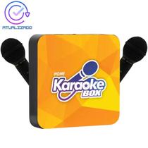 Aparelho De Karaoke Com Sistema Home + 2 Mic + Caixa De Som