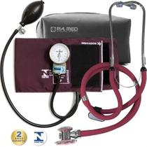 Aparelho De Medir Pressão Arterial Esfigmomanometro + Estetoscópio Rappaport Duplo P. A. MED