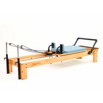 Aparelho de Pilates Reformer Classic Azul Claro com Plataforma de Extensão - Arktus