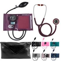 Aparelho De Pressão Esfigmomanômetro Aneroide + Estetoscópio Adulto Duplo Bic