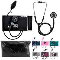 Aparelho De Pressão Esfigmomanômetro Aneroide + Estetoscópio Adulto Duplo Bic