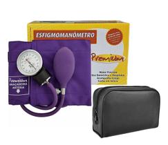 Aparelho De Pressão Manual Esfigmomanômetro Premium Roxo