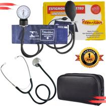 Aparelho De Pressão Pediátrico Esfigmomanômetro Aneroide + Estetoscópio Simples Pediátrico Premium