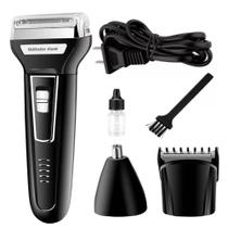 Aparelho de raspar a barba, cabelo, pêlos do nariz e orelhas Kemei shaver bivolt