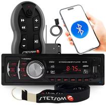 Aparelho de Som Automotivo Sem Toca Cd Mp3 Player Bluetooth Radio Usb Sd Controle Remoto