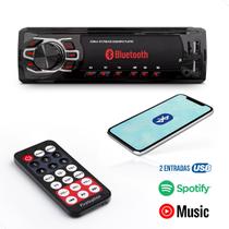 Aparelho De Som Carro Radio Automotivo Bluetooth Pendrive SD 2 USB Rádio Modelo 6688 BT First Aúdio - First Option