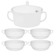 Aparelho De Sopa 5 Peças Em Porcelana Branco - Oxford