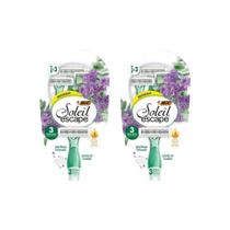 Aparelho Depilatorio Bic Soleil Escape Verde Com 3Un-Kit 2Un