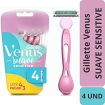 Aparelho Depilatório Gillette Vênus Suave Sensitive - 4un Aparelho Depilatório Gillette Vênus Suave Sensitive - 4un