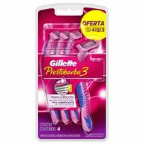 Aparelho Descartável Depilatório Prestobarba 3 contém 4 - Gillette