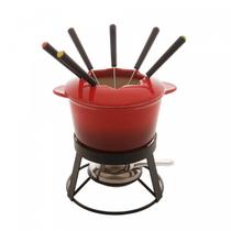 Aparelho fondue 11pc base metal vermelho