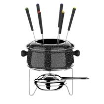 Aparelho fondue colorstone antiaderente 10 peças 6 pessoas preta Aparelho fondue colorstone antiaderente 10 peças 6 pessoas preta