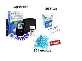 Aparelho G Tech diabetes Completo +50 tiras e 50 lancetas