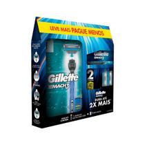 Aparelho Gillette Mach3 Acqua Grip + 3 Refis Especial