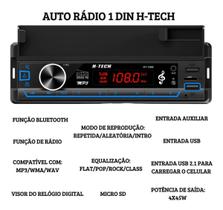Aparelho H-Tech Radinho Usb/Sd/Aux/Bt 4X25W Sup.Celular/Controle HT-1200