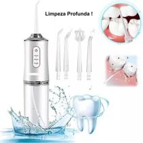 Aparelho Higiene Dental Bucal Língua Jato DÁgua Irrigador Portátil 220ml - GRUPO SHOPMIX