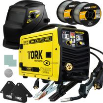 Aparelho Inversor Solda 180A Bivolt 127/220V Mig Mag Tig Eletrodo Arames Mascara Esquadros Tork