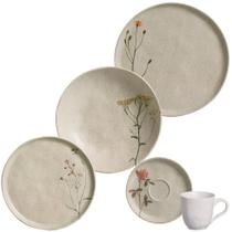 Aparelho Jantar 30 Peças Cerâmica Stoneware Bio Campestre