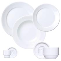 Aparelho Jantar Chá Café 42 Peças Versátil Bar Hotel Porcelana Germer