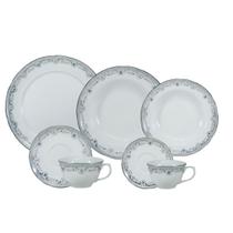 Aparelho Jantar e Chá 42 Peças Porcelana Schmidt - Dec. Saint Germain Izabel 2339