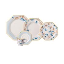Aparelho Jantar e Chá Porcelana Schmidt 30 Peças - Dec. Jerico 2393