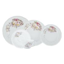 Aparelho Jantar e Chá Sem Pé 30 Peças Porcelana Schmidt - Dec. Eterna E351 Aparelho Jantar e Chá Sem Pé 30 Peças Porcelana Schmidt - Dec. Eterna E351