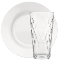 Aparelho Jantar Nadir 16 Peças Menu Duralex Opaline com Vitrage