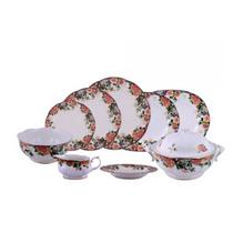 Aparelho Jantar Tropical Paradise Porcelana Borda Ouro 24 Peças Aparelho Jantar Tropical Paradise Porcelana Borda Ouro 24 Peças
