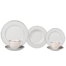 Aparelho Jogo De Jantar Porcelana Completo Majesty 42 Peças Filete Dourado Aparelho Jogo De Jantar Porcelana Completo Majesty 42 Peças Filete Dourado