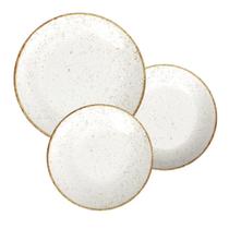 Aparelho Jogo De Jantar Porcelana Tramontina 6 Peças Rustico Marrom