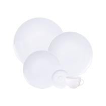 Aparelho Jogo De Jantar Pratos Kit 20 Peças Porcelana Completo Antonella Branco Tramontina