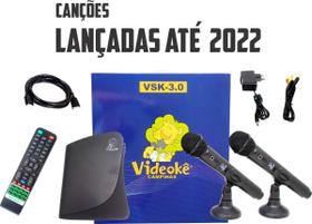 Aparelho Karaokê Videokê Vsk3.0 C/12.002 Canções Na Memoria