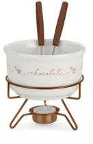 Aparelho kit fondue chocolate forma inox 801975
