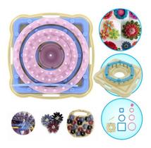 Aparelho Manual Faz Fazer Tear Enrolar Pompom Flor Flores Lã Aparelho Manual Faz Fazer Tear Enrolar Pompom Flor Flores Lã