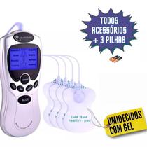 Aparelho Massageador Muscular Fisioterapia Portátil Digital Pulso Elétrico Com Pilhas