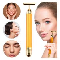 Aparelho Massageador Para Face Rosto Portátil Vibratório 24K Aparelho Massageador Para Face Rosto Portátil Vibratório 24K