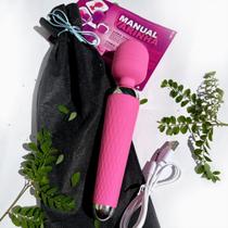 Aparelho Massageador Portátil Magic Wand Relaxante Muscular Recarga USB Super Potente 6000 RPM