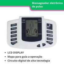 Aparelho Massageador Terapêutico Estimulador Eletrônico de Pulso Massagem com Visor LCD