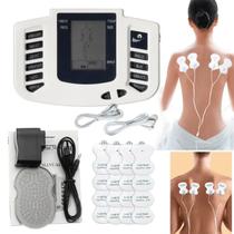 Aparelho Massagem e Fisioterapia com Eletrodos Profissional Pulso Eletrico Acupuntura Portatil