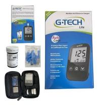 Aparelho Medidor De Diabetes Glicose G-tech Lite Completo