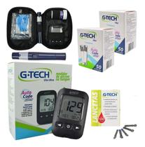 Aparelho Medidor de Glicose G Tech Vita Ultra 110 Tiras de Glicemia 110 Lancetas Caneta Lancetadora Glicose 01 bateria de lítio de 3V Aparelho Medidor de Glicose G Tech Vita Ultra 110 Tiras de Glicemia 110 Lancetas Caneta Lancetadora Glicose 01 bateria de lítio de 3V