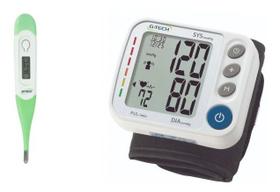 Aparelho Medidor De Pressão Arterial Digital De Pulso GP400 + Termometro Digital Ponta Flexível