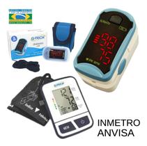 Aparelho Medidor De Pressão De Braço Com Oximetro De Dedo Digital GTECH