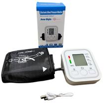 Aparelho Medidor Pressão Arterial Sistólica Diastólica Digital Manual Manguito Braço Automático